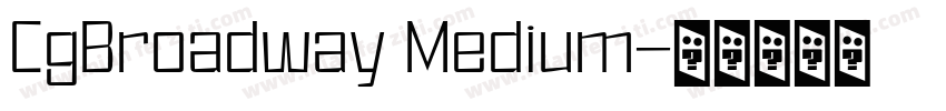 CgBroadway Medium字体转换